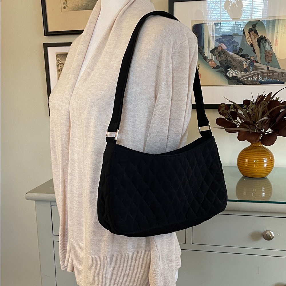 Vera Bradley Black Quilted Shoulder Bag